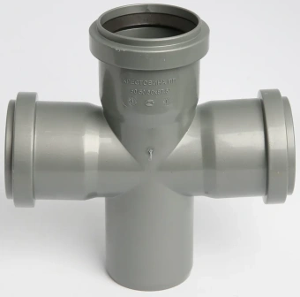 Крестовина одноплоскостная для внутренней канализации ПП 50x50х50/87* Flextron