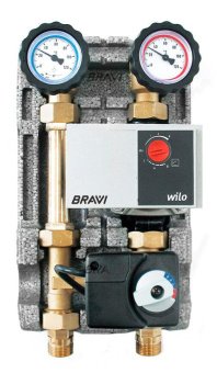 Смесительная насосная группа Bravi 3/4" с насосом Wilo Para RS 15/6 RKC, с сервоприводом TRM