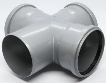Крестовина одноплоскостная для внутренней канализации ПП 110x110x110/87* Flextron