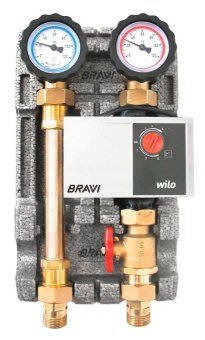 Прямая насосная группа Bravi 3/4" без насоса