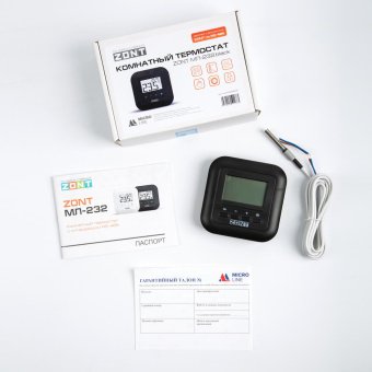 Комнатный термостат МЛ-232.black (RS-485)