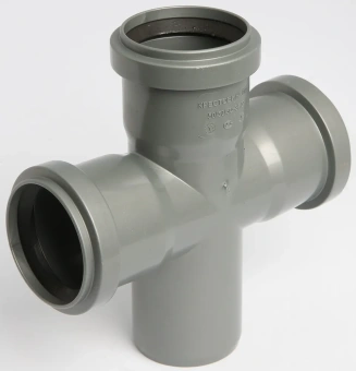 Крестовина одноплоскостная для внутренней канализации ПП 50x50х50/87* Flextron