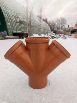 Крестовина для наружной канализации ПП 160x160x160/45*