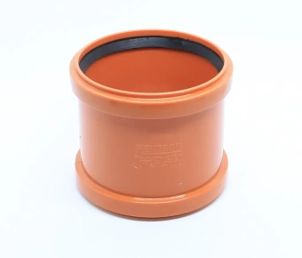 Муфта двухраструбная с упором для наружной канализации ПП 160 мм Flextron