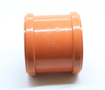 Муфта двухраструбная с упором для наружной канализации ПП 160 мм Flextron