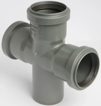 Крестовина одноплоскостная для внутренней канализации ПП 50x50х50/87* Flextron