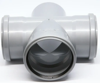 Крестовина одноплоскостная для внутренней канализации ПП 110x110x110/87* Flextron