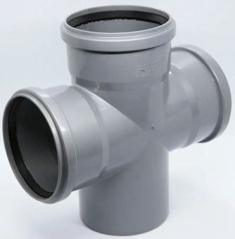 Крестовина одноплоскостная для внутренней канализации ПП 110x110x110/87* Flextron