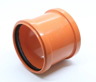 Муфта двухраструбная с упором для наружной канализации ПП 160 мм Flextron